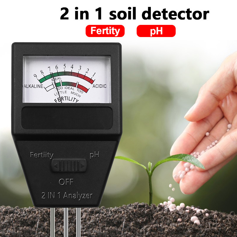 Soil Test Digital - 土壌PHテスター,3つのプローブ,肥料測定装置,庭,植物用の酸性度計,2 in 1
