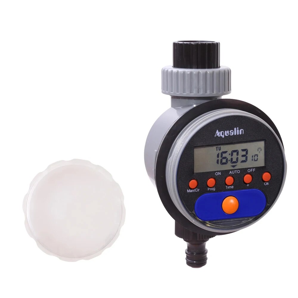 Smart Garden Water Timer - 自動液晶ディスプレイ散水タイマー電子家庭用庭ボールバルブ8プログラム水タイマー庭灌漑用