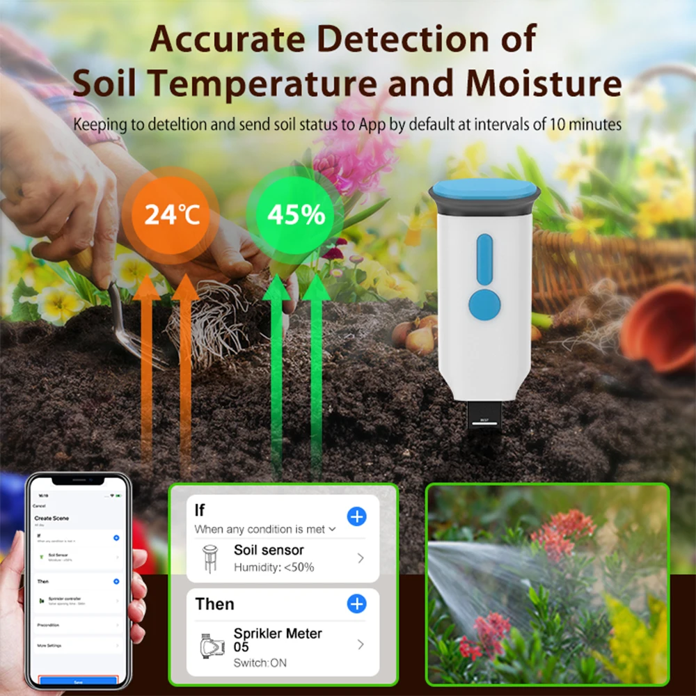 Haozee Tuya スマート WiFi 土壌水分センサー - Smart Garden Sensors のレビューと価格