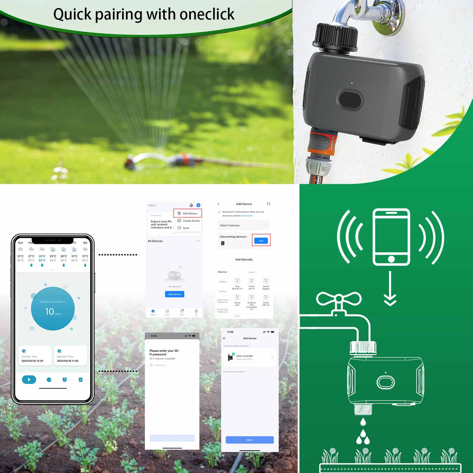 INSOMA自動植物灌漑スマートWifiスプリンクラータイマ - Smart Garden Water Timer のレビューと価格