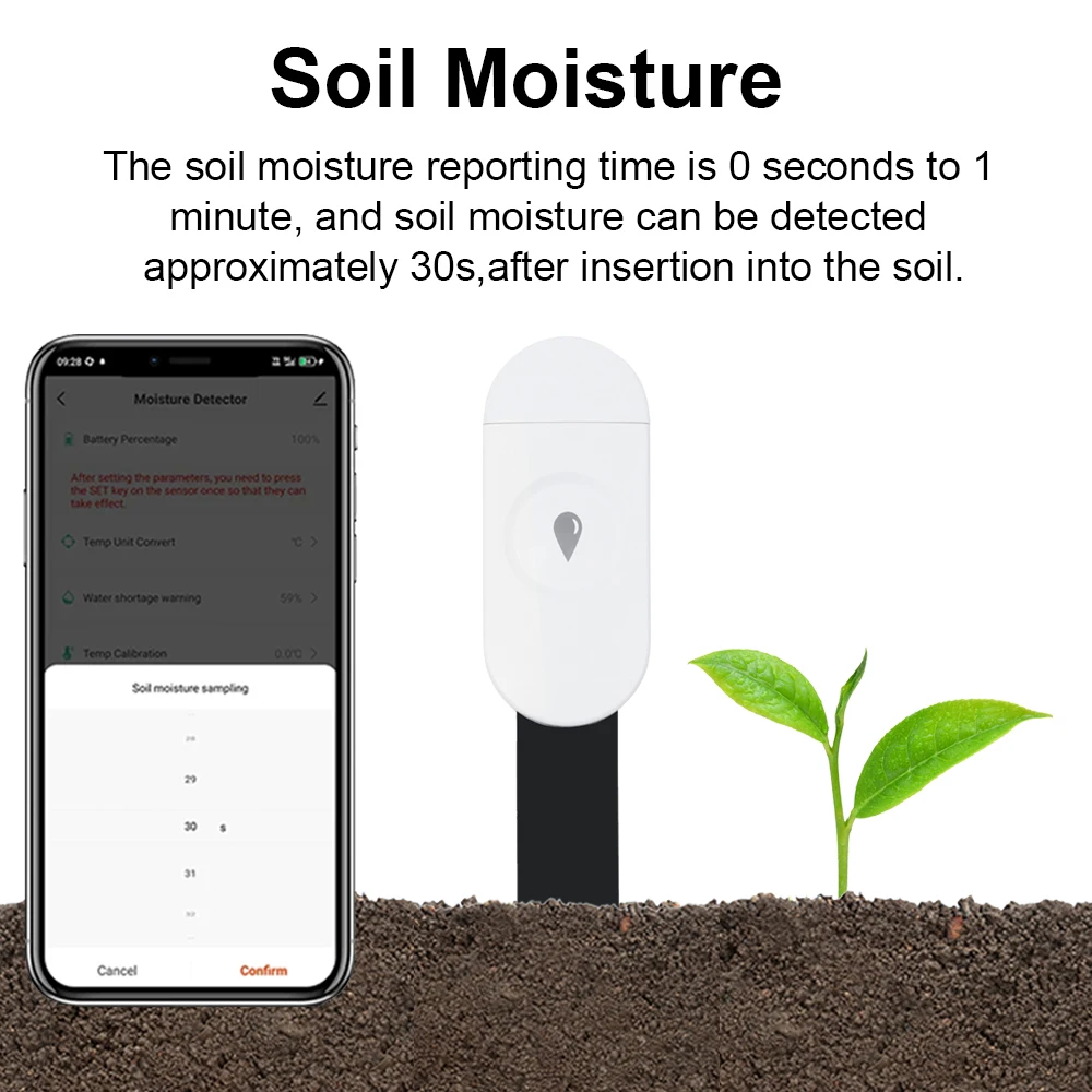 Tuya Zigbee 温度湿度水分検出器スマート土壌テスタ - Smart Garden Sensors のレビューと価格