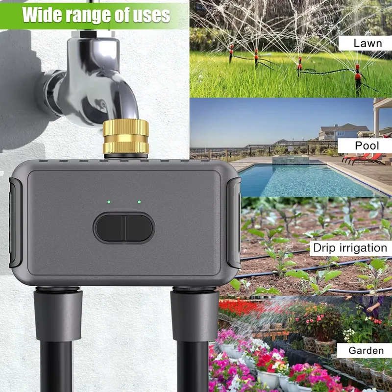 WAP01 WiFiアプリ制御 デュアルホース水タイマー ス - Smart Garden Water Timer のレビューと価格