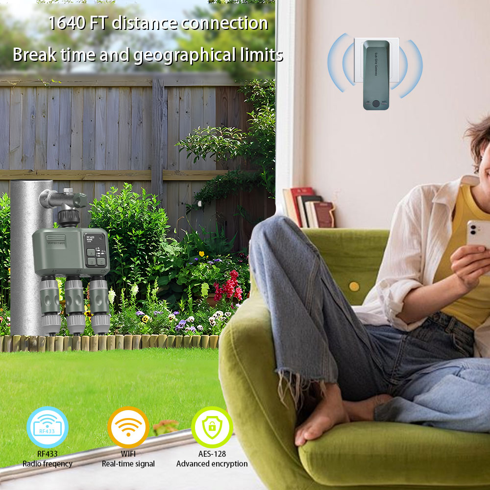 Tuya Wifi+RF433 3口給水タイマー ガーデン用 - Smart Garden Water Timer のレビューと価格